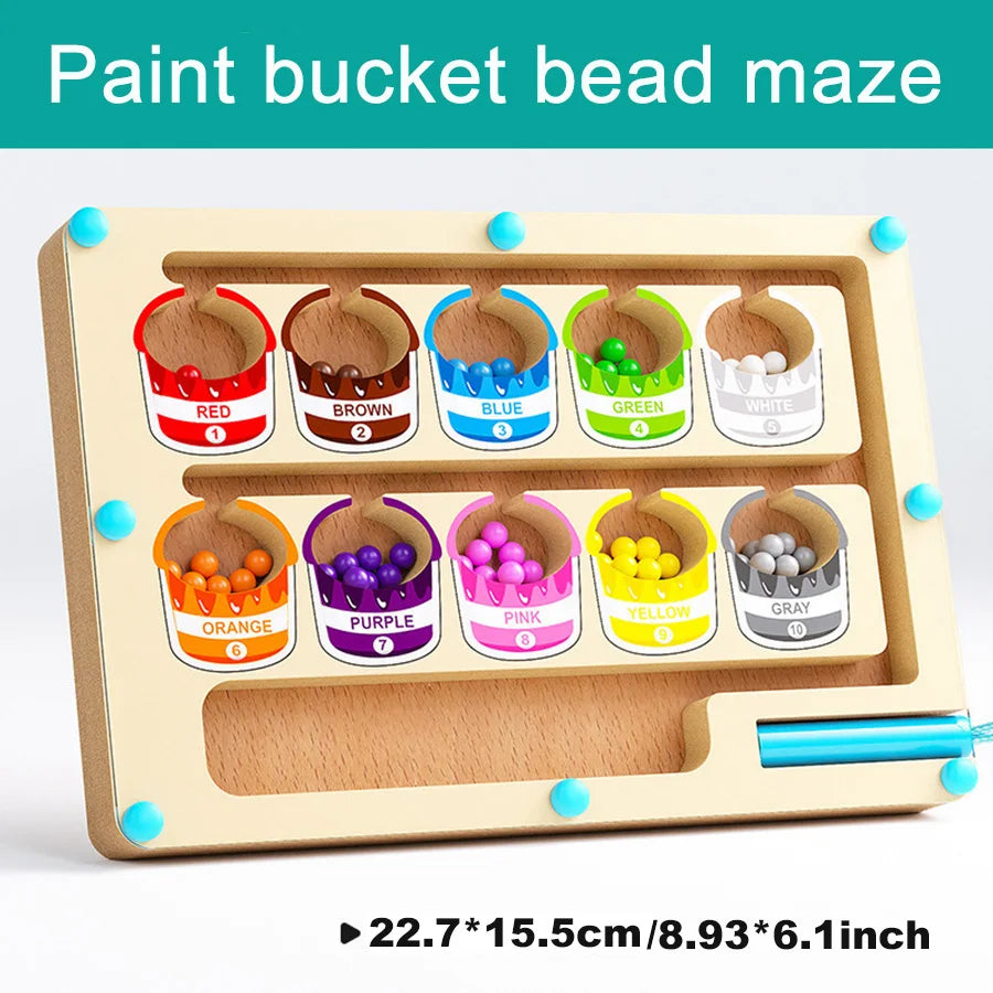 Montessori Magnetic Color Sorting Maze Toy