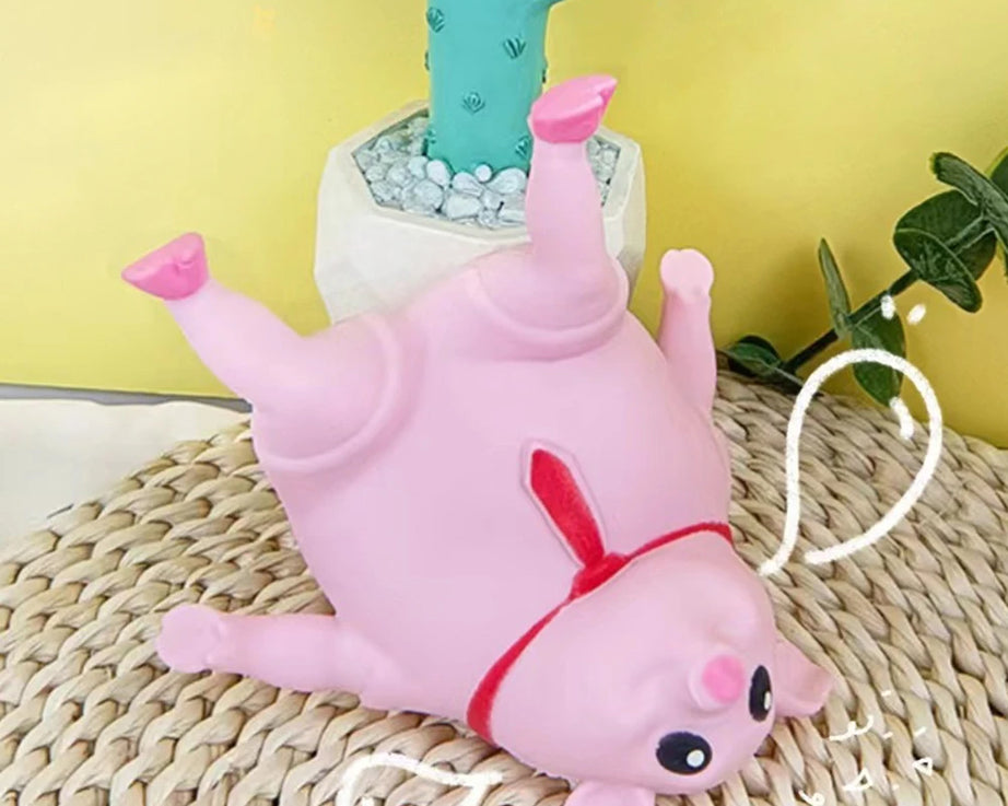Cute Pink Pig Stress Relief Squeezable Toy