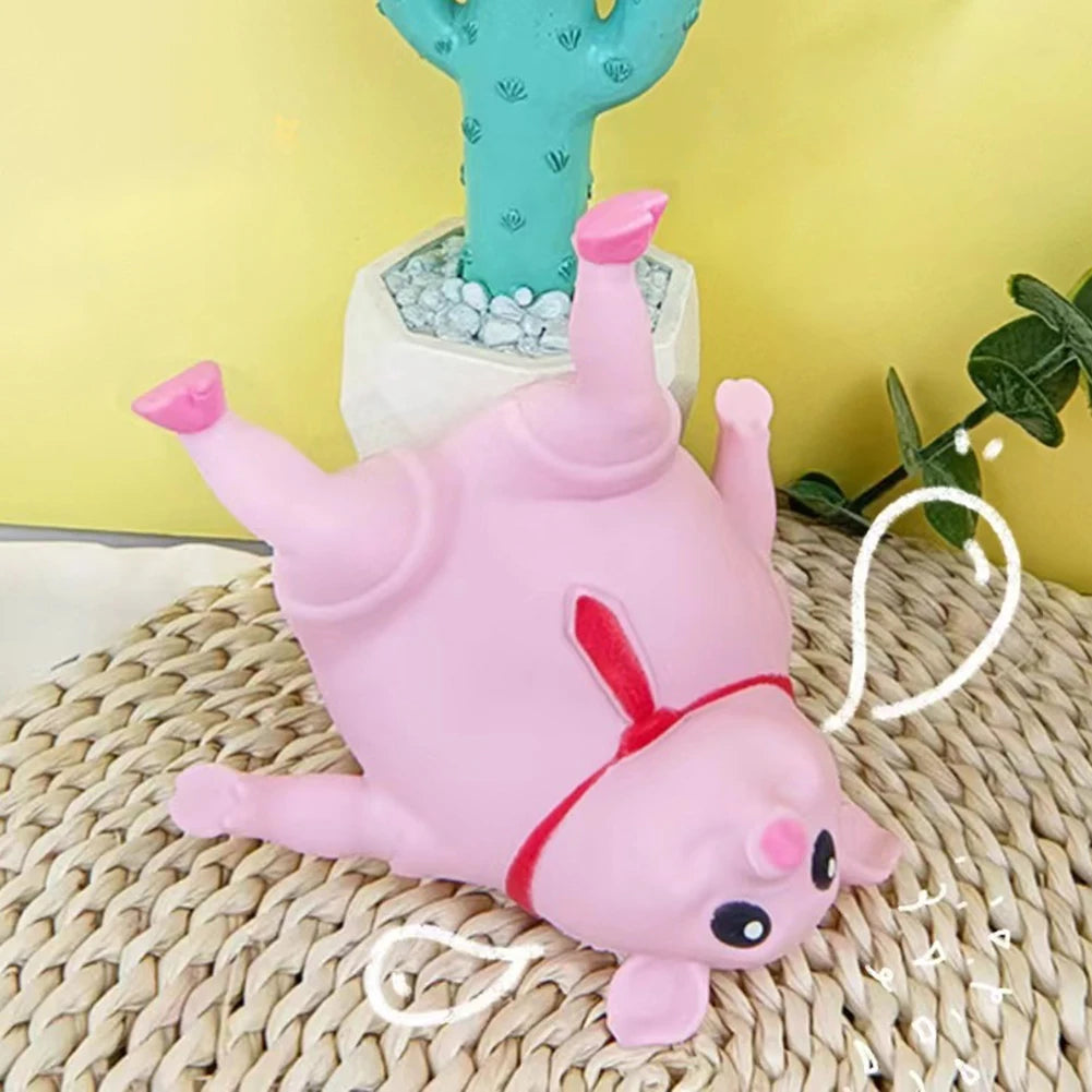 Cute Pink Pig Stress Relief Squeezable Toy