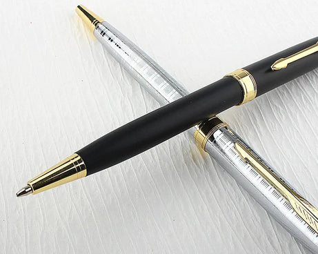 Luxury Metal Rollerball Pen – Gold & Steel