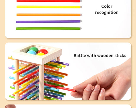 Interactive Wooden Stick Puzzle – Logic Game