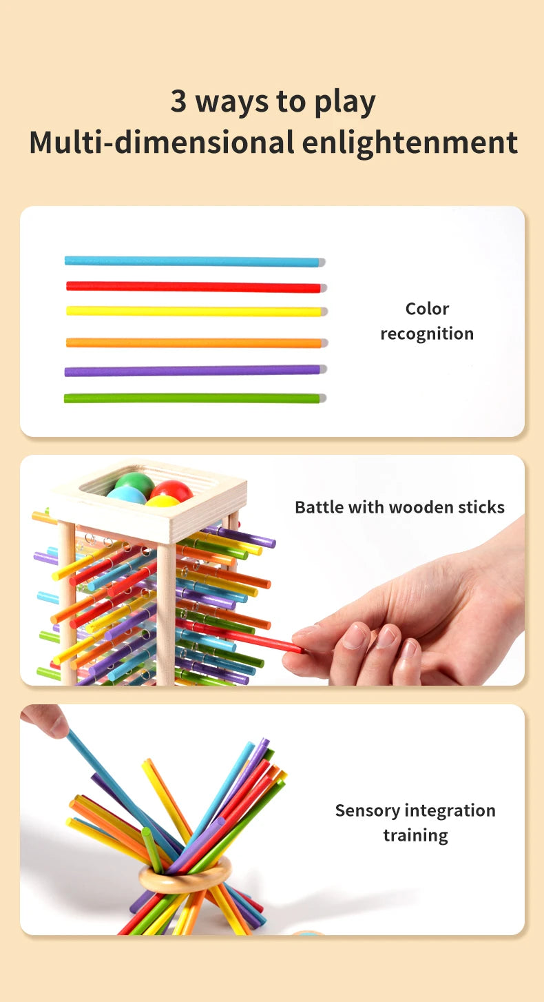 Interactive Wooden Stick Puzzle – Logic Game