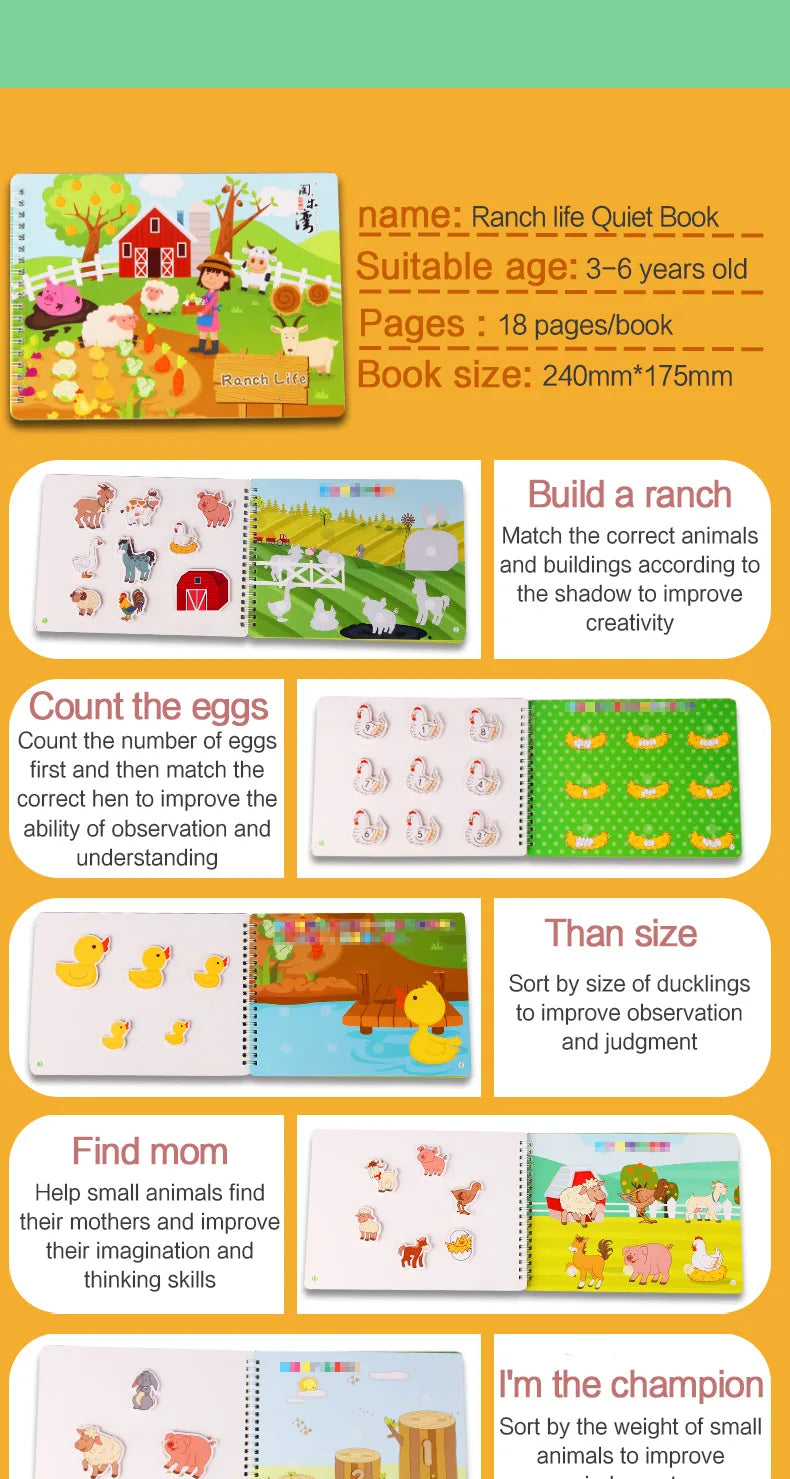 Montessori Busy Book – Learning Activity for Toddlers