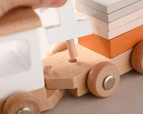 Montessori Wooden Train Set – Educational Toy