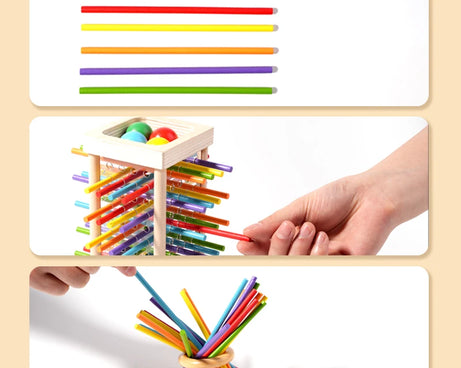 Interactive Wooden Stick Puzzle – Logic Game