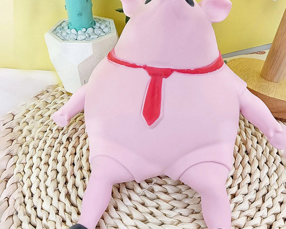Cute Pink Pig Stress Relief Squeezable Toy