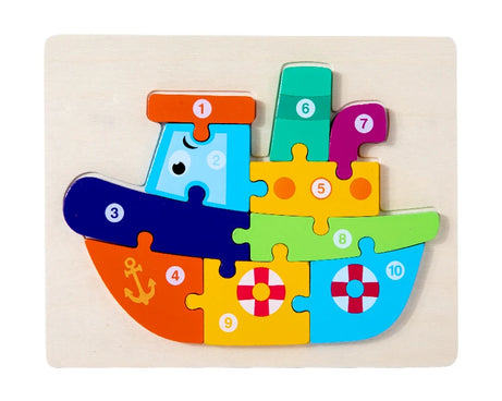 Montessori Wooden 3D Puzzle for Kids