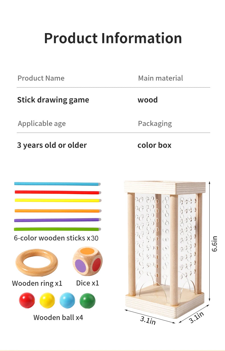 Interactive Wooden Stick Puzzle – Logic Game