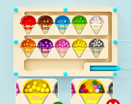 Magnetic Bead Maze – Number & Color Matching Toy