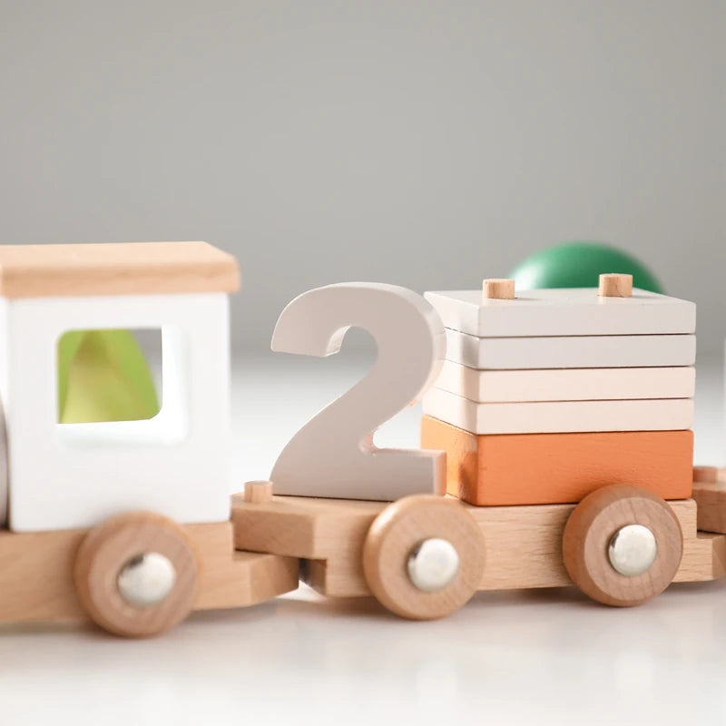 Montessori Wooden Train Set – Educational Toy