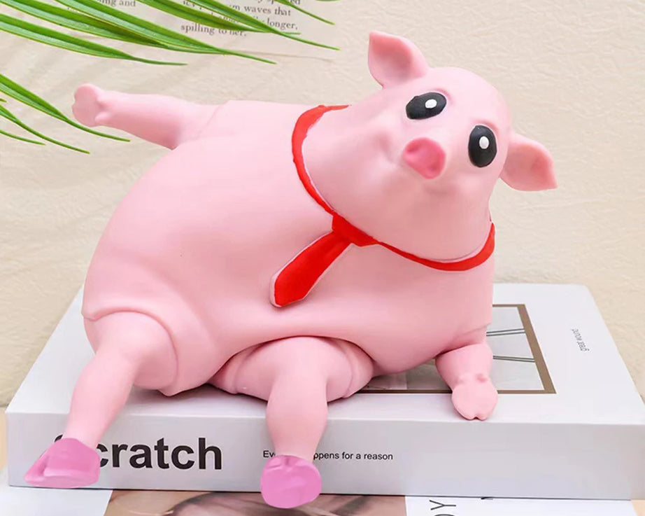 Cute Pink Pig Stress Relief Squeezable Toy