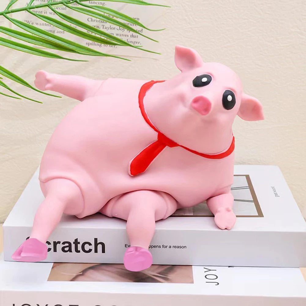 Cute Pink Pig Stress Relief Squeezable Toy