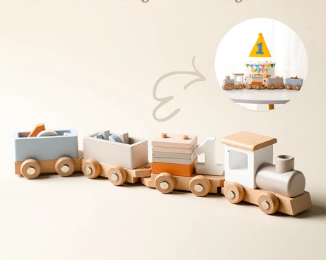 Montessori Wooden Train Set – Educational Toy