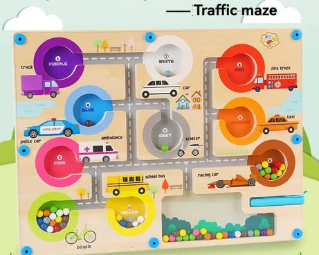 Magnetic Bead Maze – Number & Color Matching Toy