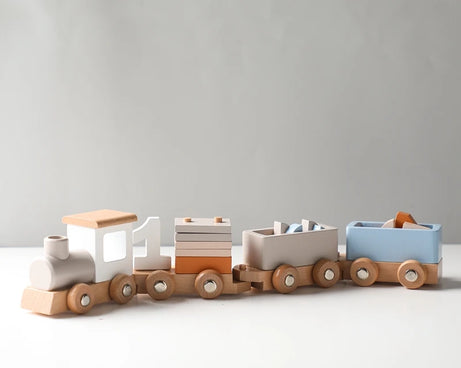 Montessori Wooden Train Set – Educational Toy