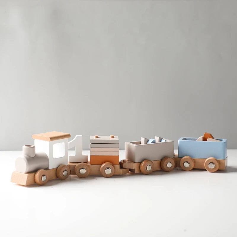 Montessori Wooden Train Set – Educational Toy