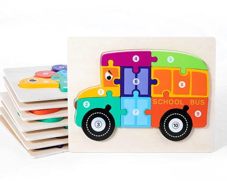Montessori Wooden 3D Puzzle for Kids