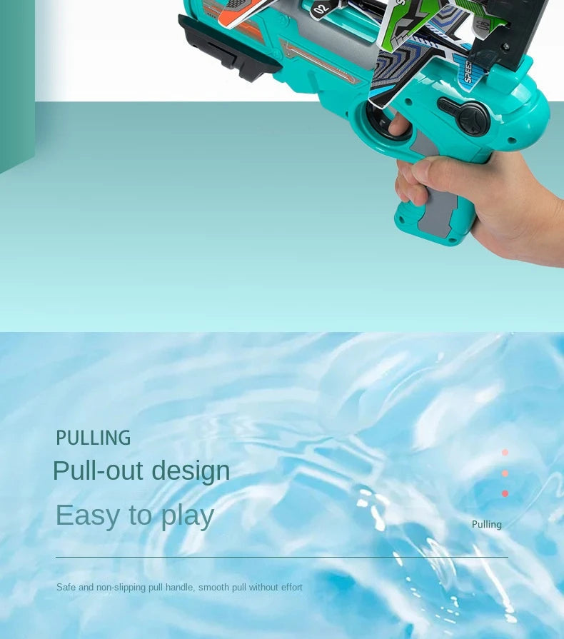 Kids Ejection Aircraft Shooting Toy Set