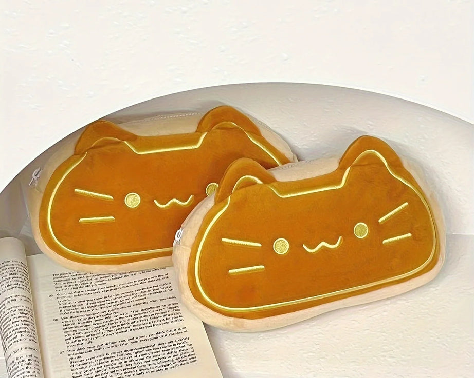 Caramel Cat Plush Pen Case – Large & Gift-Ready