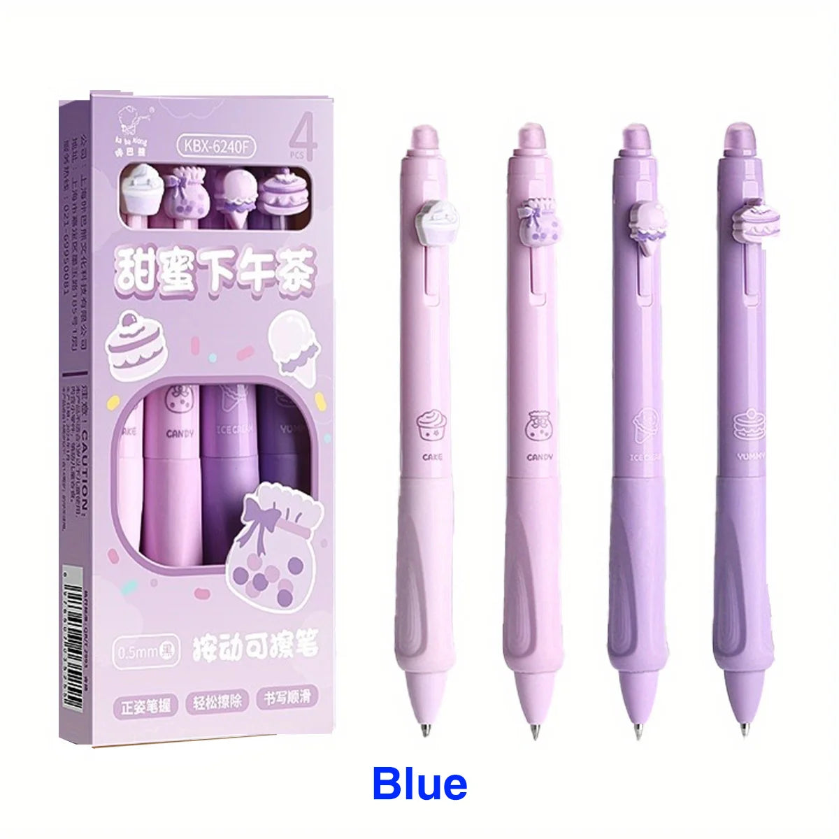 4pcs Bear Erasable Gel Pens – Cute & Reusable