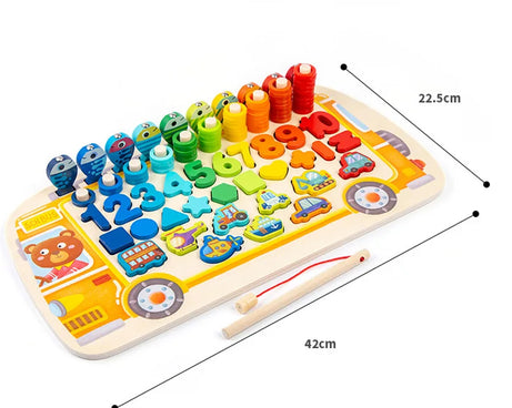5-in-1 Montessori Puzzle & Fishing Toy