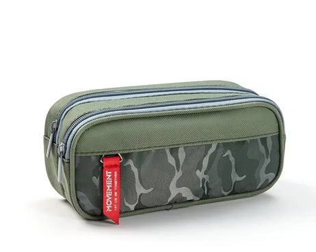 Double Zipper Camo Pencil Case – Large & Durable
