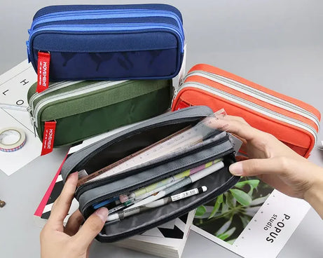 Double Zipper Camo Pencil Case – Large & Durable