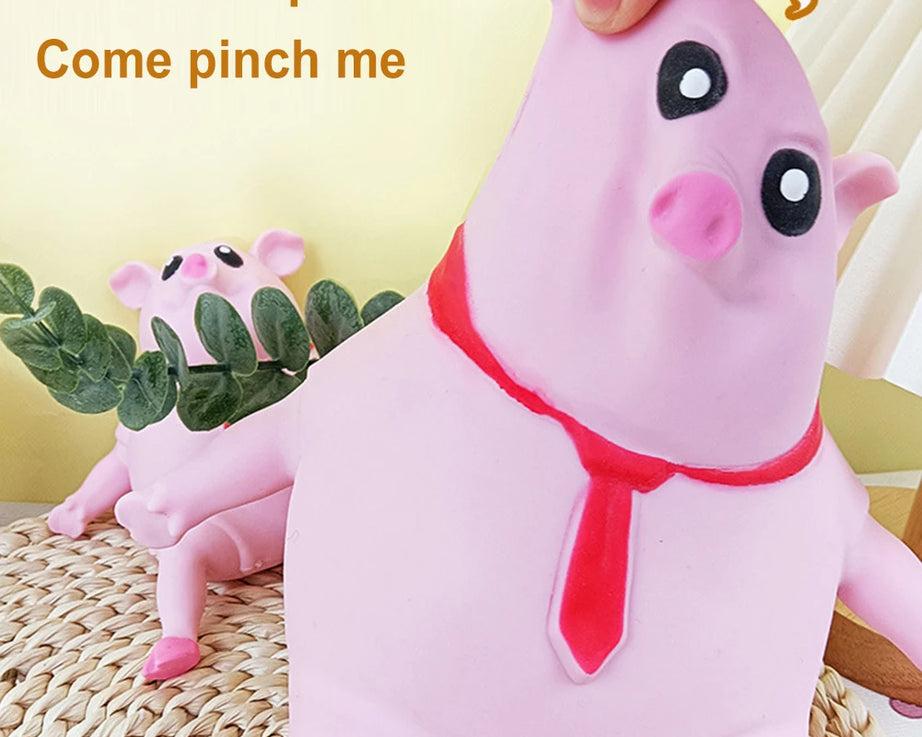 Cute Pink Pig Stress Relief Squeezable Toy