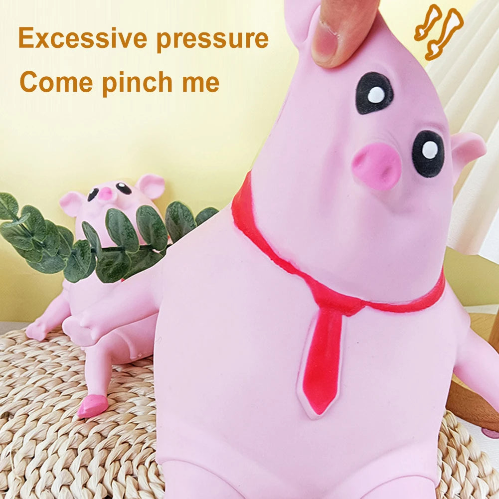 Cute Pink Pig Stress Relief Squeezable Toy
