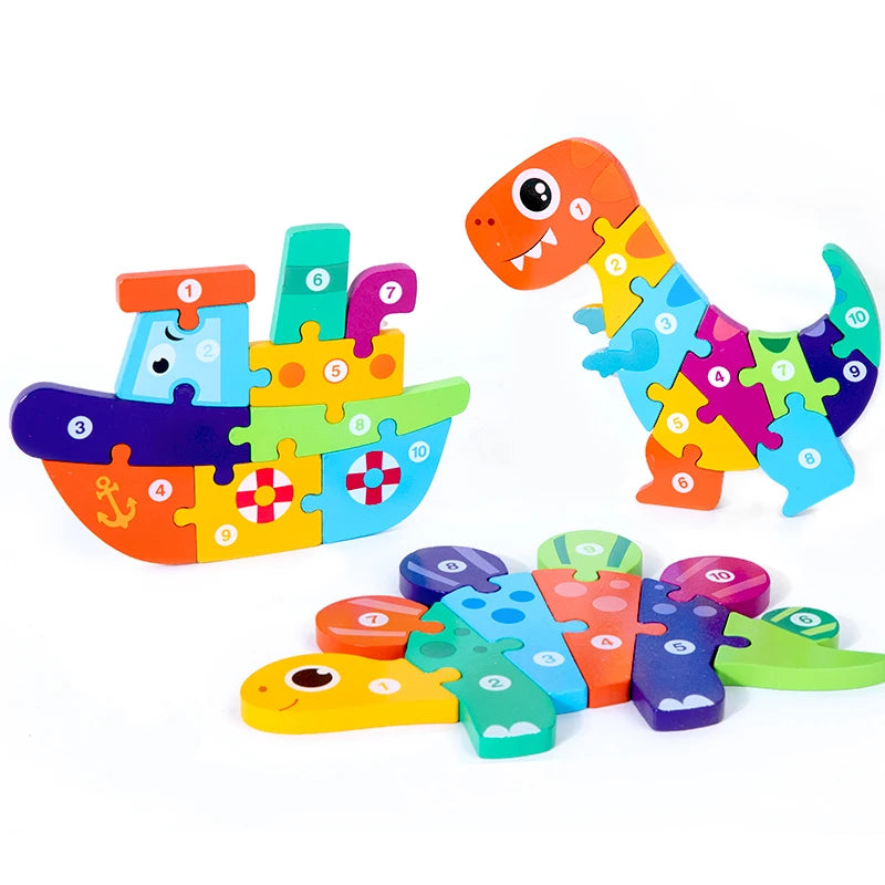 Montessori Wooden 3D Puzzle for Kids