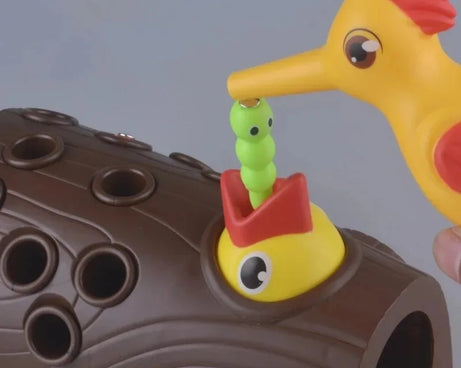 Montessori Wooden Magnetic Worm Catching Toy