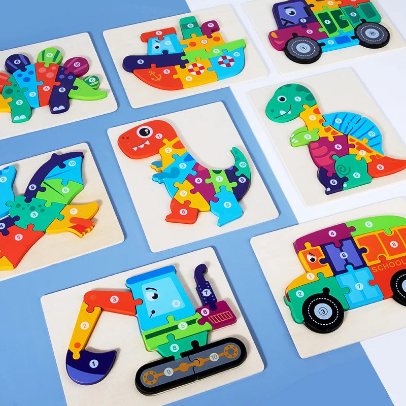 Montessori Wooden 3D Puzzle for Kids