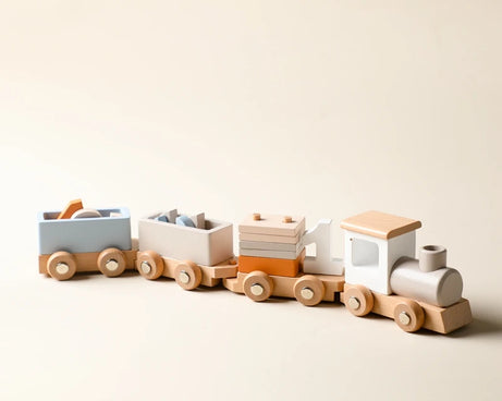 Montessori Wooden Train Set – Educational Toy