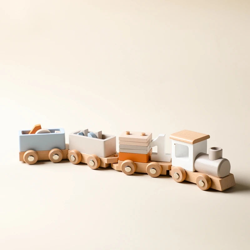 Montessori Wooden Train Set – Educational Toy