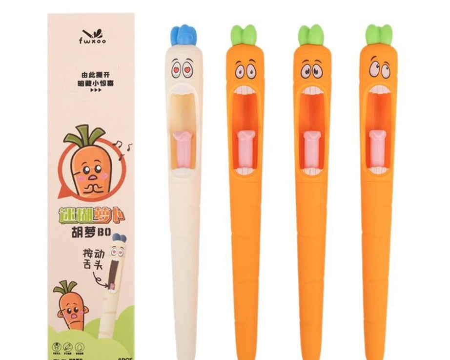 4PCS Kawaii Carrot-Shaped Neutral Pens 0.5mm