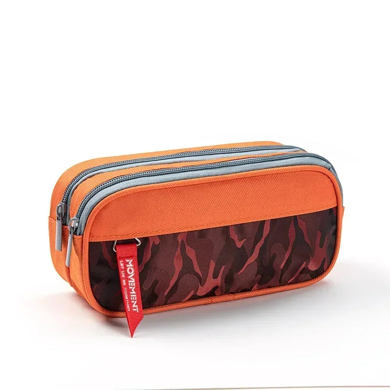 Double Zipper Camo Pencil Case – Large & Durable