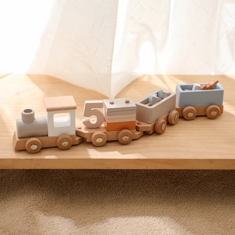 Montessori Wooden Train Set – Educational Toy