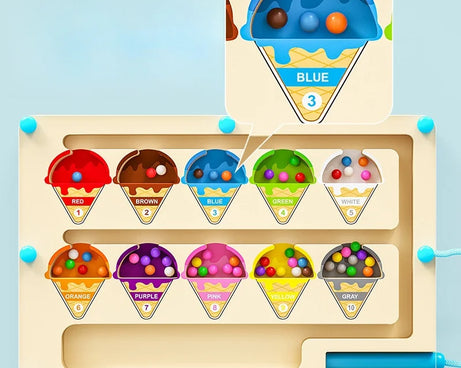 Magnetic Bead Maze – Number & Color Matching Toy