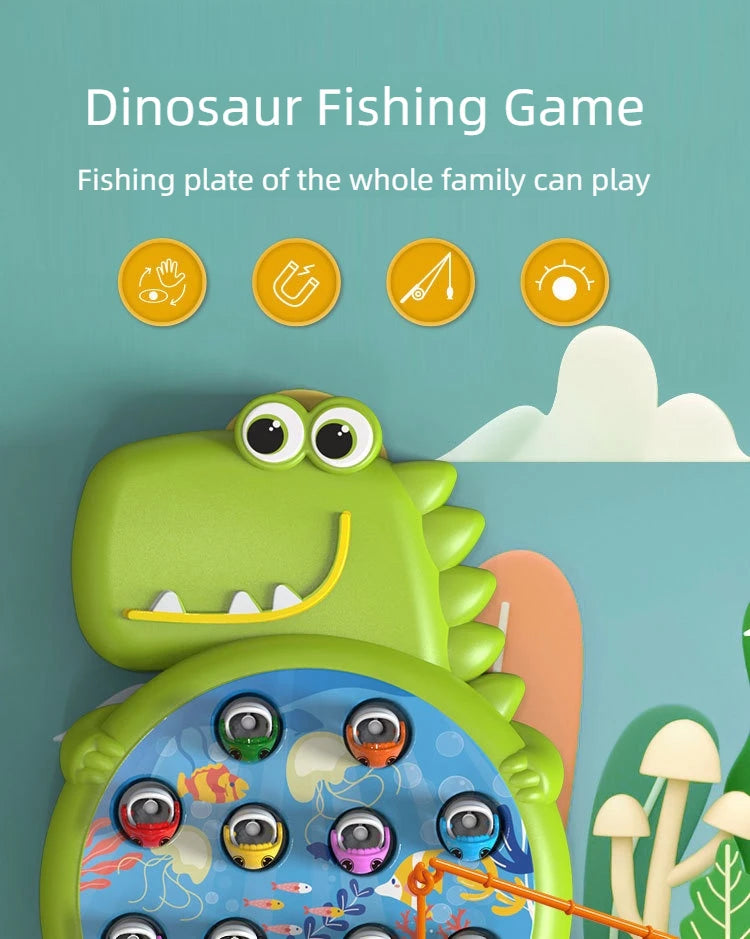 Dinosaur Magnetic Fishing Game – Montessori Toy