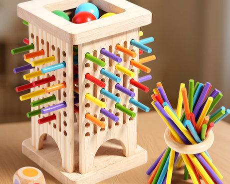 Interactive Wooden Stick Puzzle – Logic Game