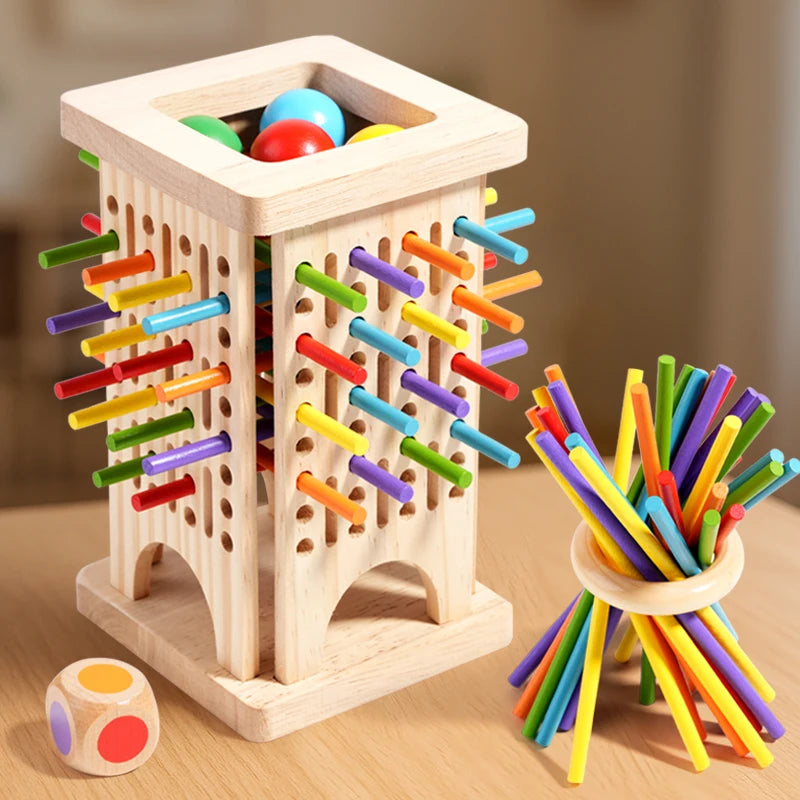 Interactive Wooden Stick Puzzle – Logic Game