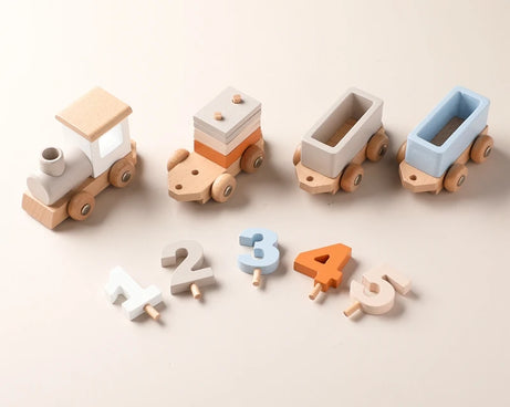 Montessori Wooden Train Set – Educational Toy