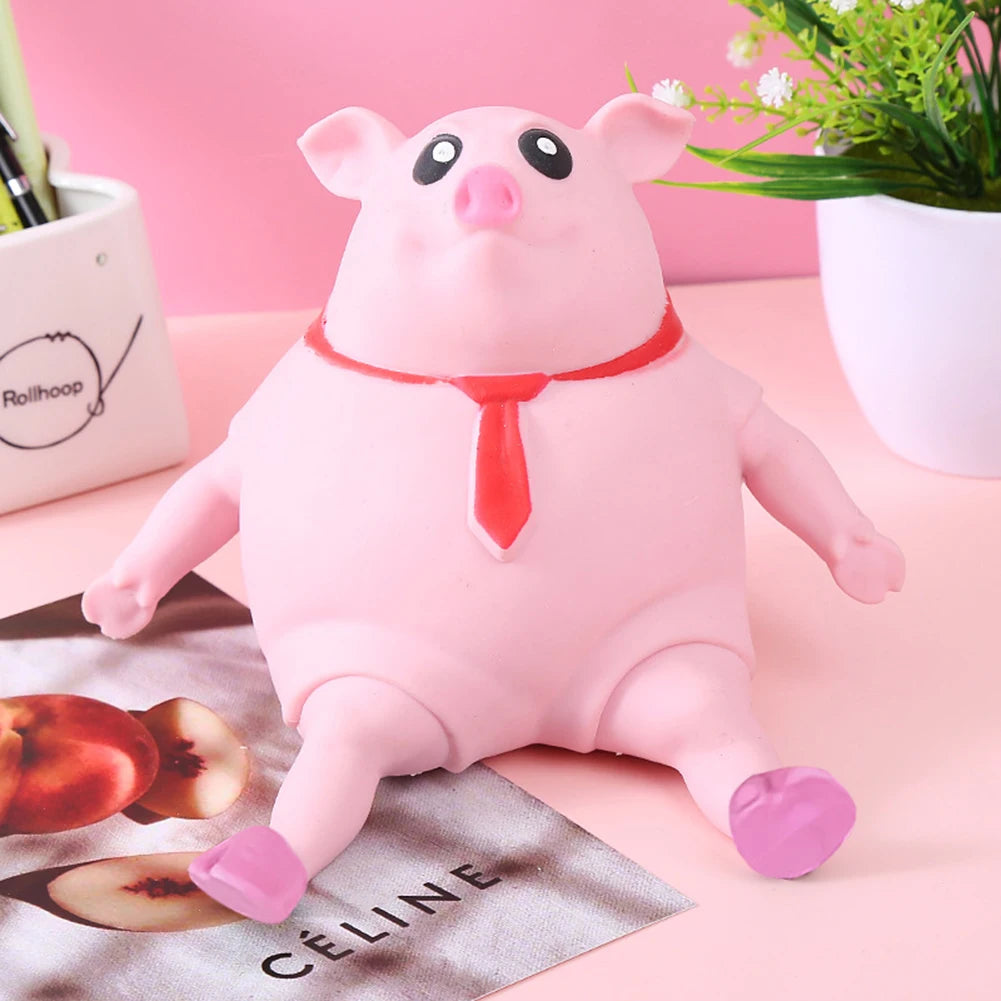 Cute Pink Pig Stress Relief Squeezable Toy