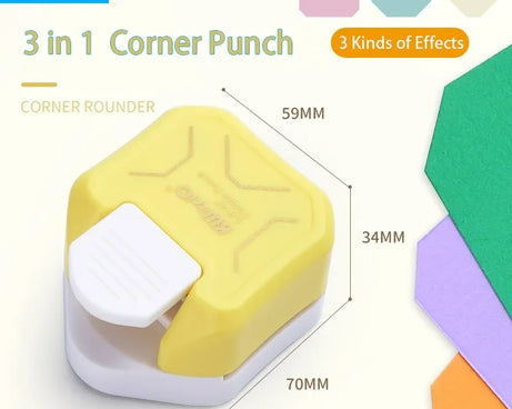 3-in-1 Corner Rounder Punch – Mini Cutter