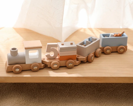 Montessori Wooden Train Set – Educational Toy