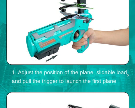 Kids Ejection Aircraft Shooting Toy Set