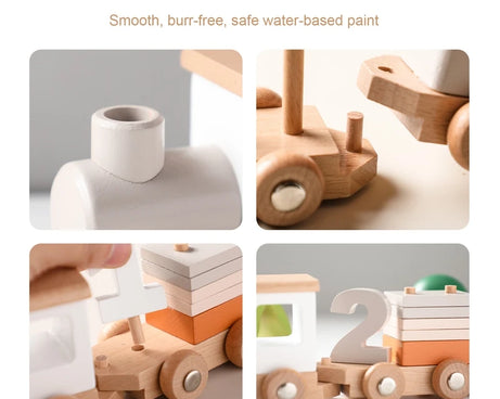 Montessori Wooden Train Set – Educational Toy