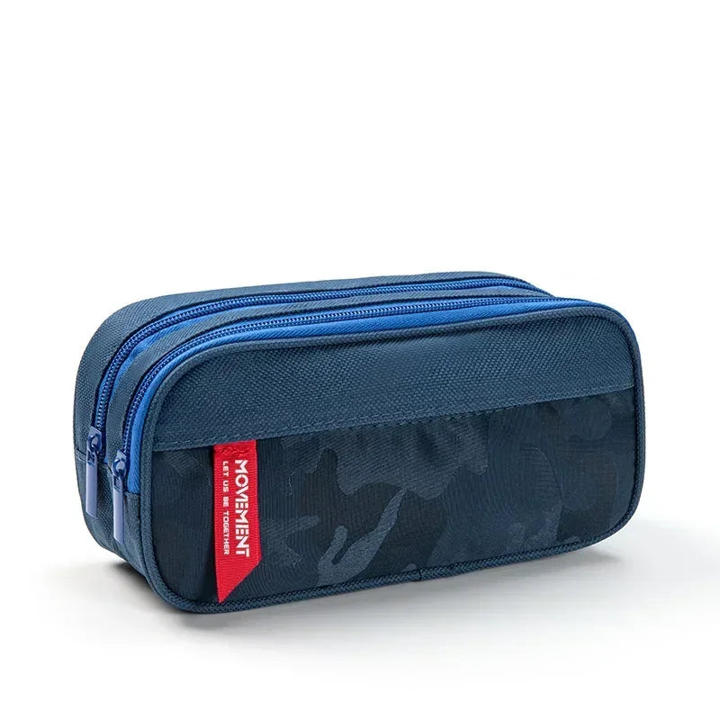 Double Zipper Camo Pencil Case – Large & Durable