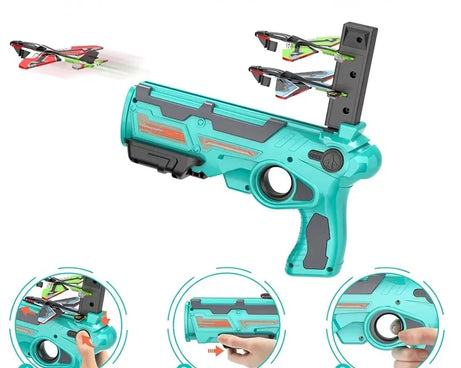 Kids Ejection Aircraft Shooting Toy Set