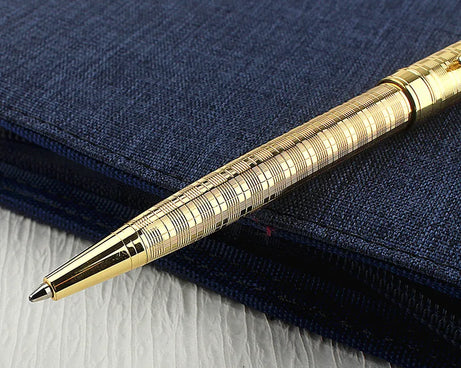 Luxury Metal Rollerball Pen – Gold & Steel